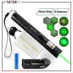 Green Laser Pointer With Rechargeable Battery - Charger and Lock Key