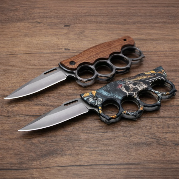 X71 Quick Open Knuckle Duster Knife in Pakistan | Heavy Duty Tactical Folding Knife