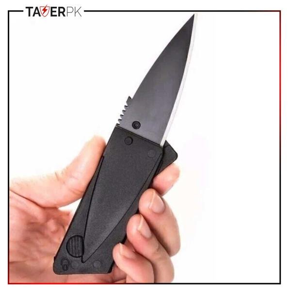 Garberiel Credit Card Knife - Ultra-Slim Black Tactical Folding Blade | EDC Wallet Survival Tool