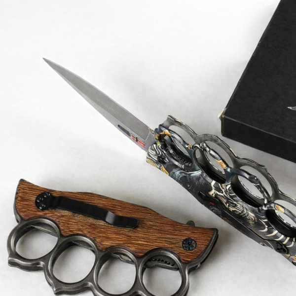 X71 Quick Open Knuckle Duster Knife in Pakistan | Heavy Duty Tactical Folding Knife