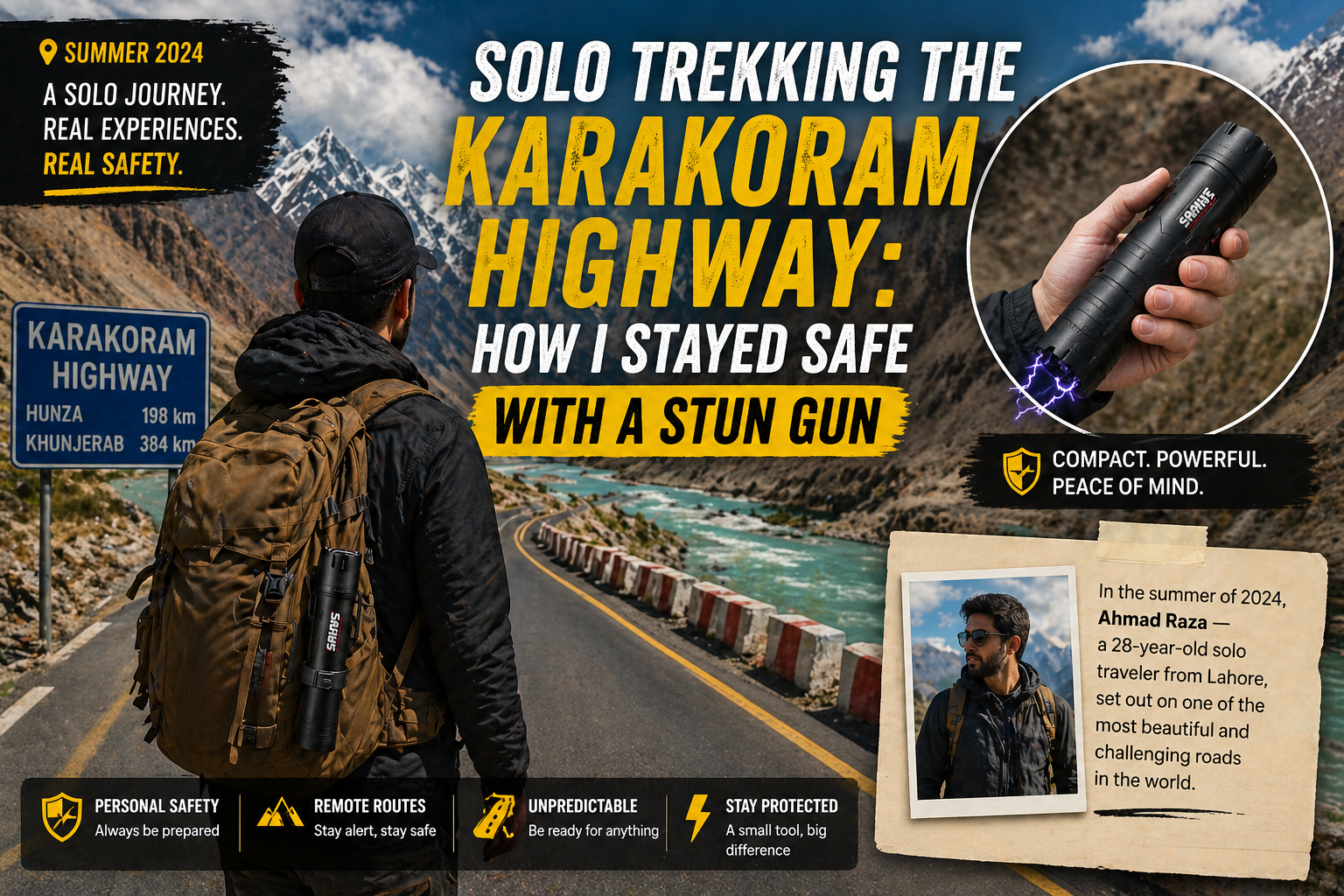 Solo Trekking the Karakoram Highway: How I Stayed Safe with a Stun Gun