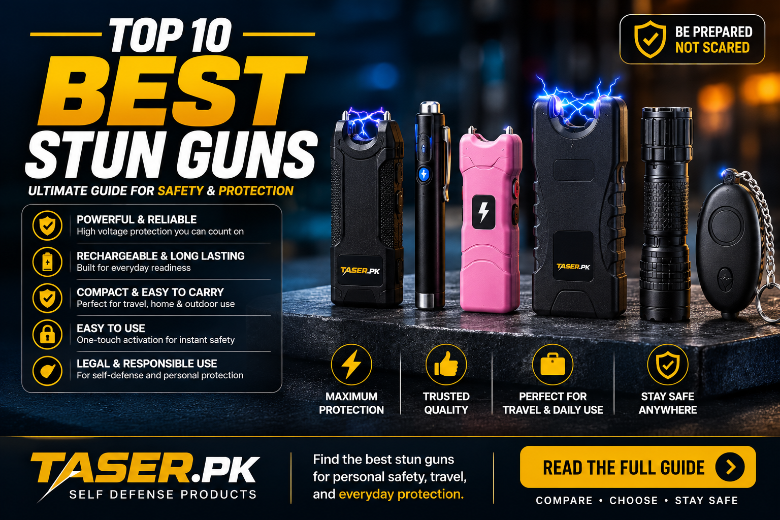 Top 10 Best Stun Guns Available in Pakistan (2026 Buying Guide)